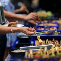 Caterers Serving Food 