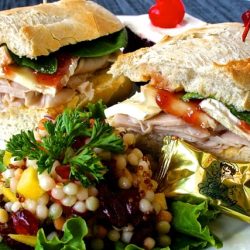 brie and turkey baguette