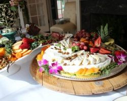 cheese and fruit wedding display