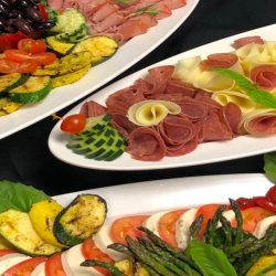 marinated grilled vegetables, mixed olives, fresh mozzarella, provolone, salami, smoked ham charcuterie